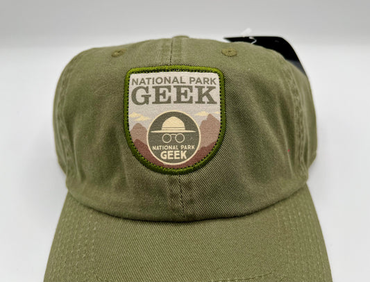 Dad Hat with NPG Shield Patch (Pine Green)