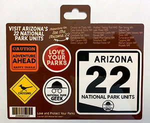 Arizona Roadsigns Sticker (includes US shipping, via USPS only)