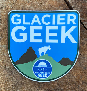 Glacier Geek Sticker (includes US shipping, via USPS only)
