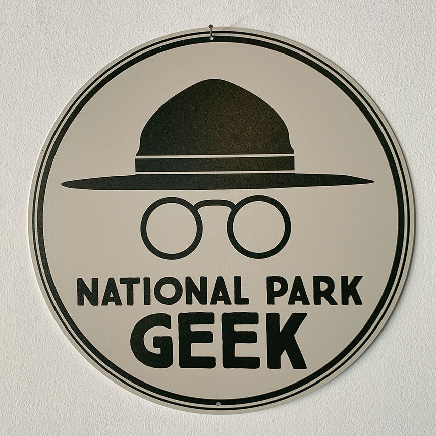 National Park Geek Aluminum Road Sign - 12" Circle