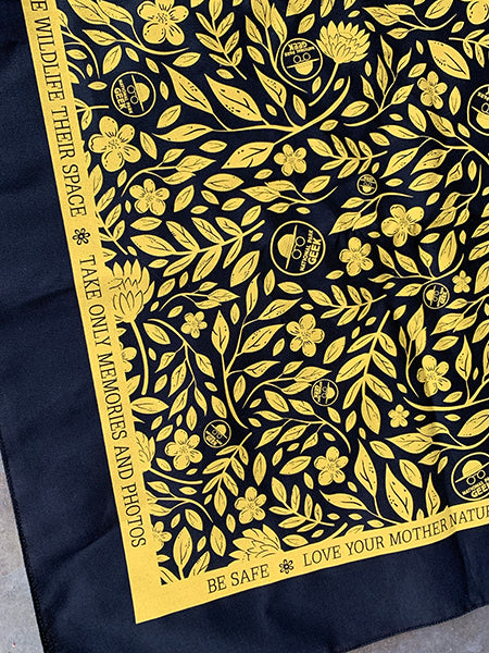 Black & Gold "Enjoy the Moments" Bandana