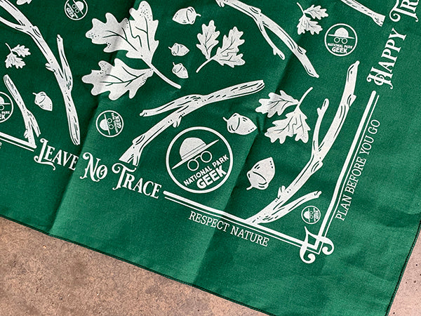 Green "Leave no Trace" Bandana