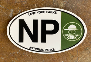 NP Oval Sticker (includes US shipping via USPS only)