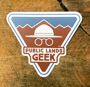 Public Lands Geek Sticker (includes US shipping, via USPS only)