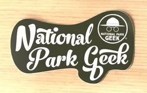 Script National Park Geek Sticker (includes US shipping, via USPS only)