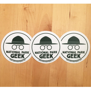 National Park Geek Logo Stickers (3 Pack) (includes US shipping, via USPS only)