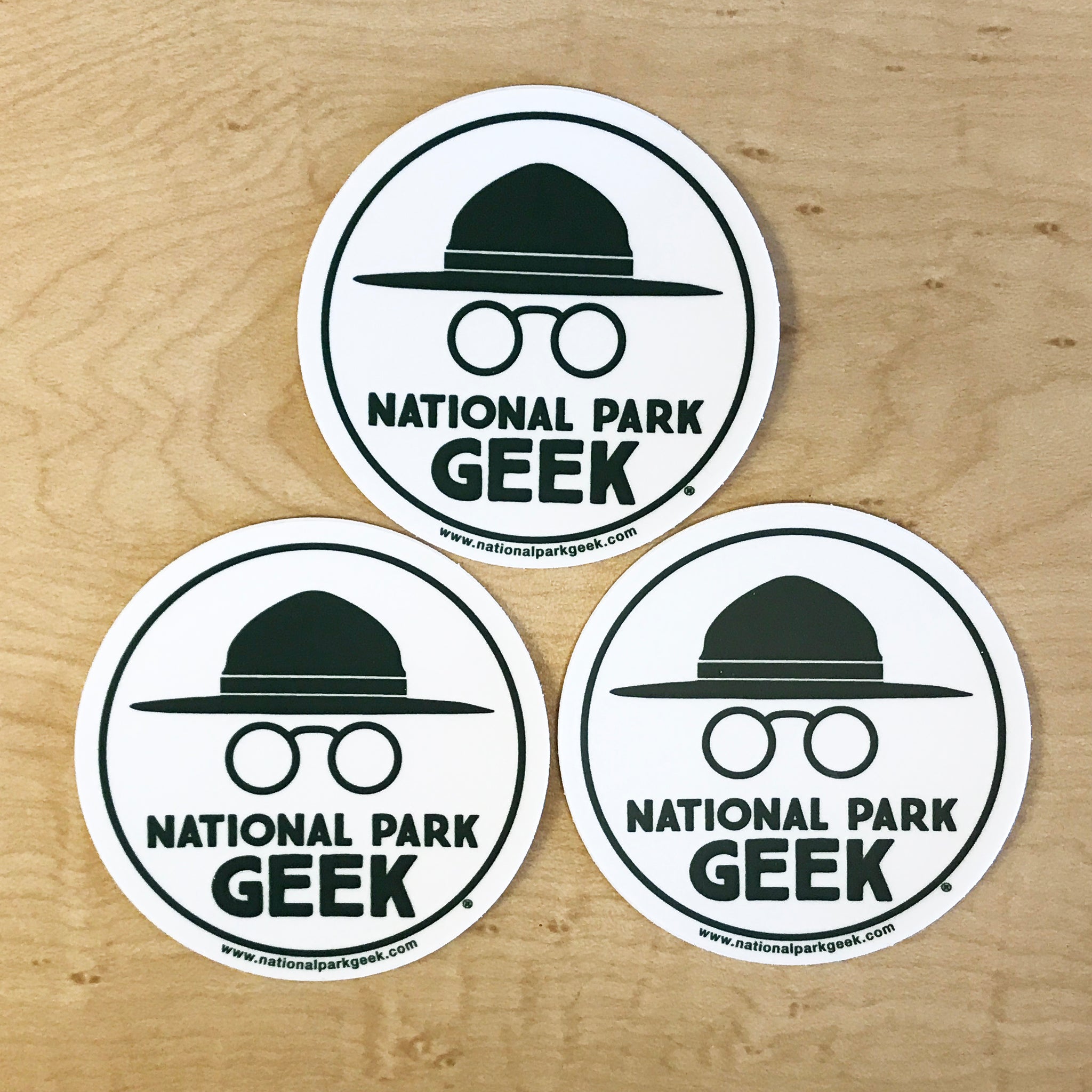 National Park Geek Logo Stickers (3 Pack) (includes US shipping, via USPS only)
