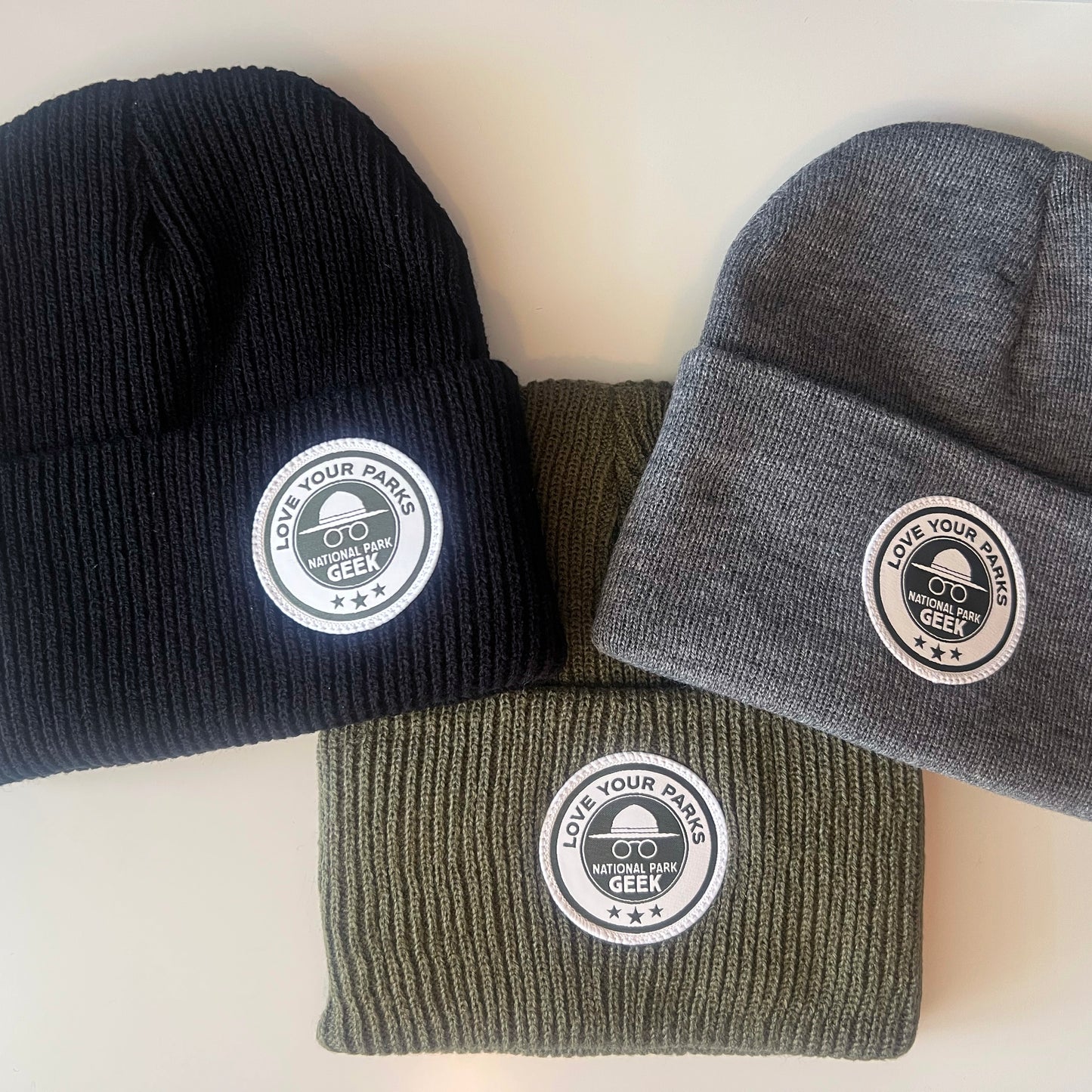 Beanie with "Love Your Parks" Patch | 3-Pack Bundle