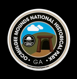 Ocmulgee Mounds NHP Sticker (includes US shipping, via USPS only)