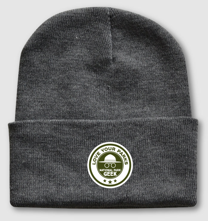 Knit Beanie featuring "Love Your Parks" Patch