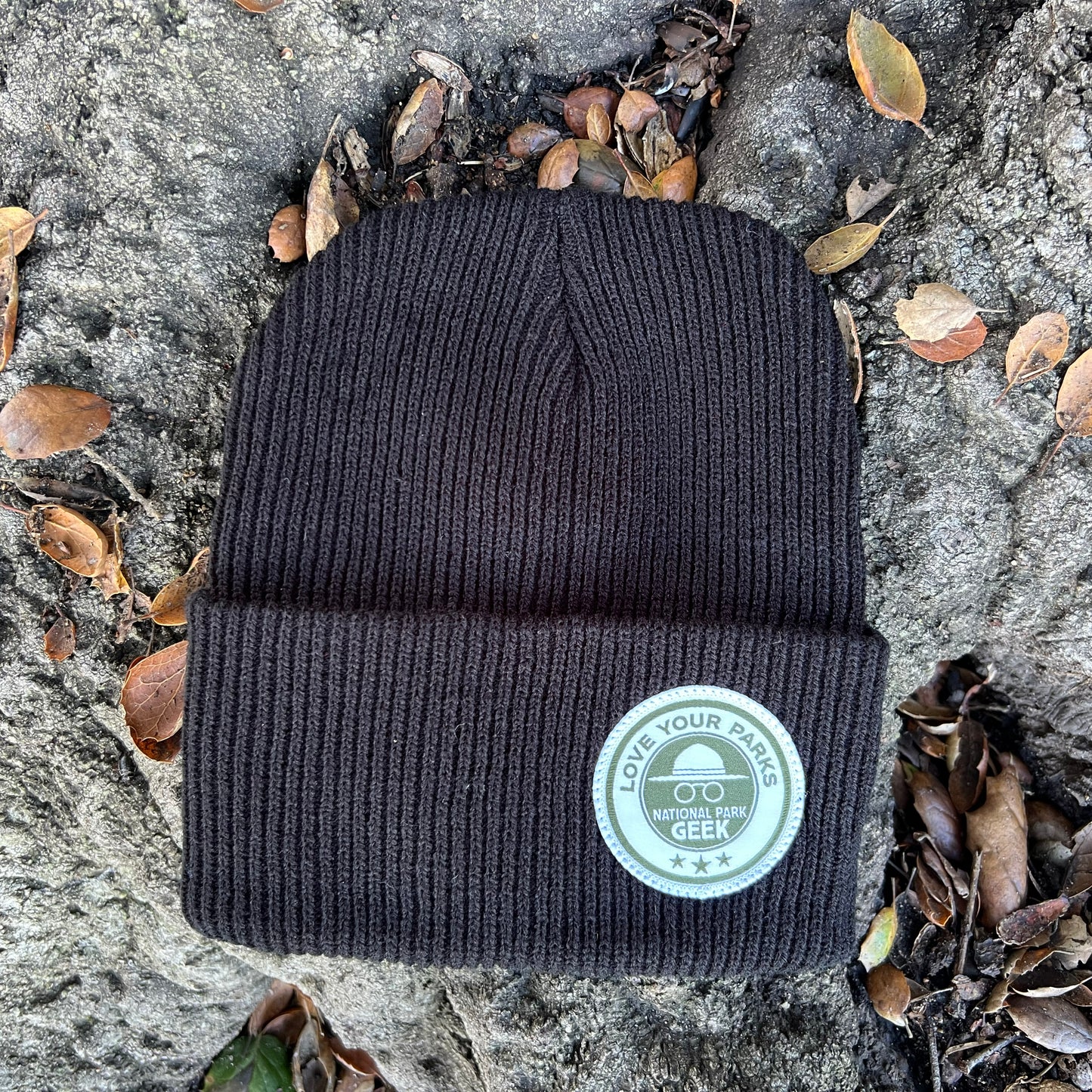 Knit Beanie featuring "Love Your Parks" Patch