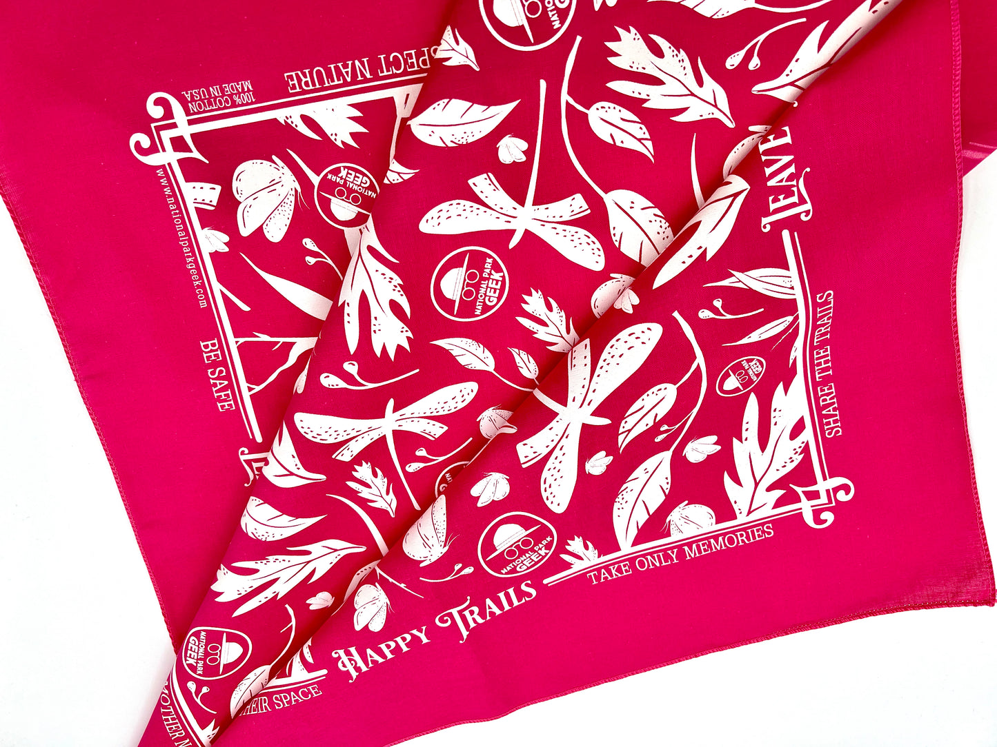 Hot Pink "Leave no Trace" Bandana
