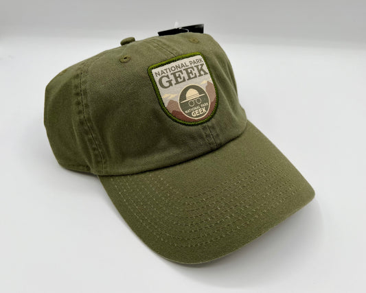 Dad Hat with NPG Shield Patch (Pine Green)