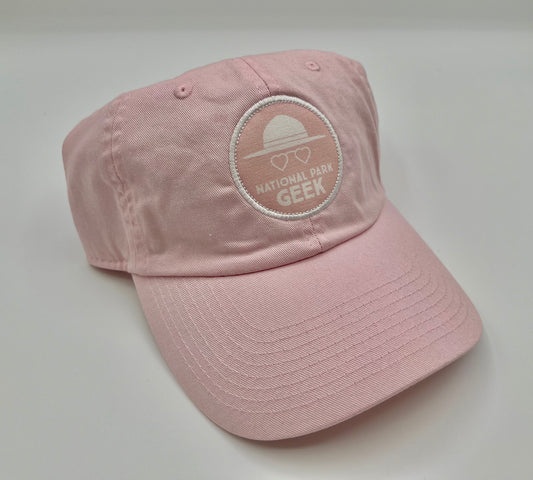 Dad Hat with NPG Logo Patch (Light Pink)