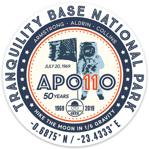 Apollo 11 Tranquility Base NP Sticker *Special Edition* (includes US shipping, via USPS only)