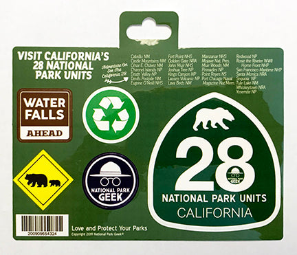 California Road Signs Sticker Sheet