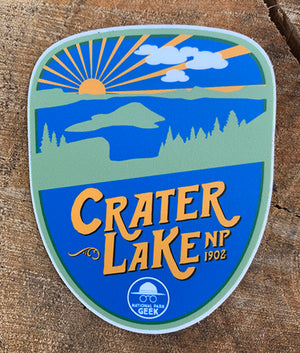 Crater Lake  Sticker (includes US shipping, via USPS only)