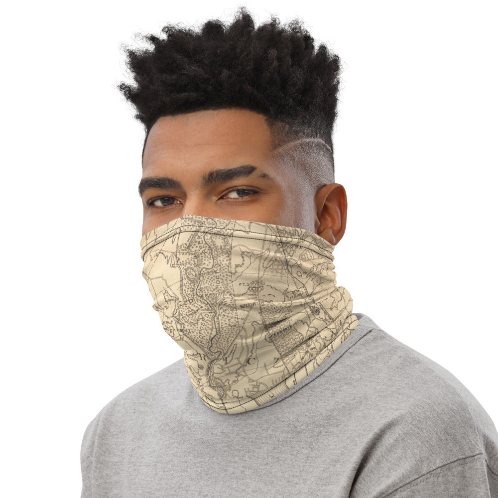 DC Civil War Defenses Map Neck Gaiter