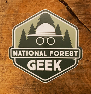 National Forest Geek Sticker (includes US shipping, via USPS only)