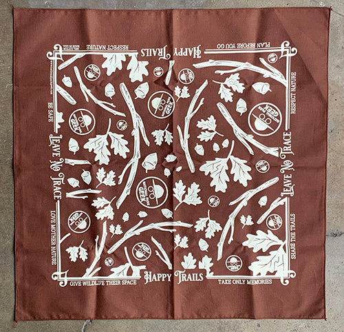 Brown "Leave no Trace" Bandana
