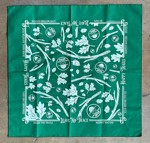 Green "Leave no Trace" Bandana