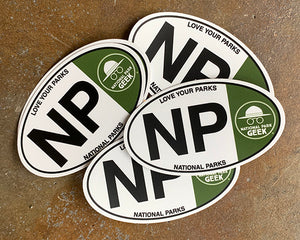 NP Oval Sticker (includes US shipping via USPS only)