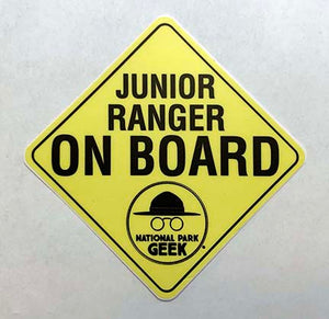 Jr. Ranger On Board Sticker (includes shipping, via USPS only)