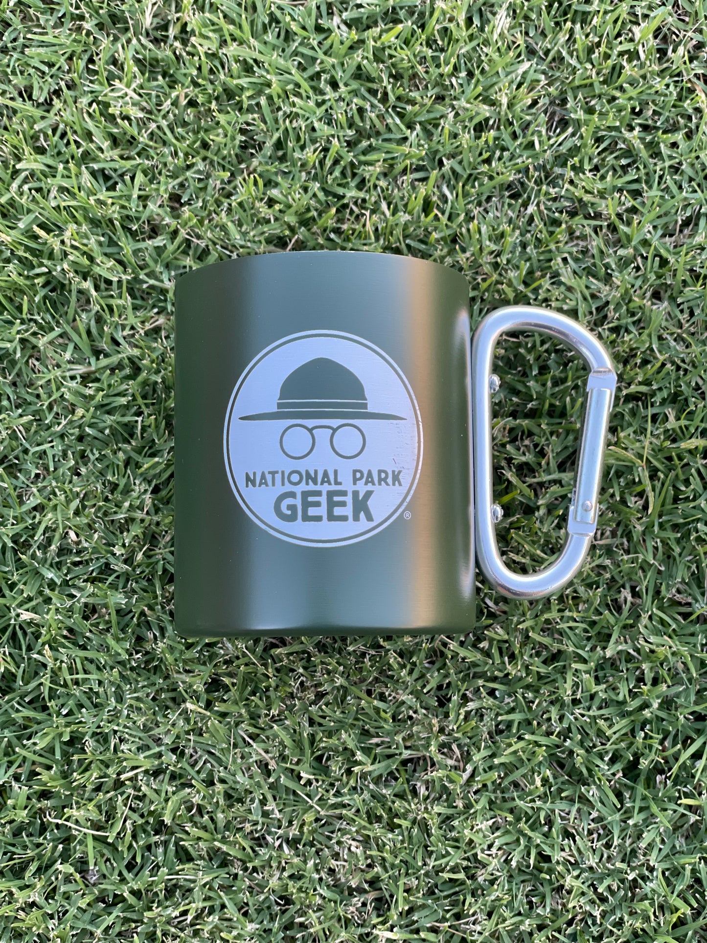 National Park Geek Carabiner Mug - Green