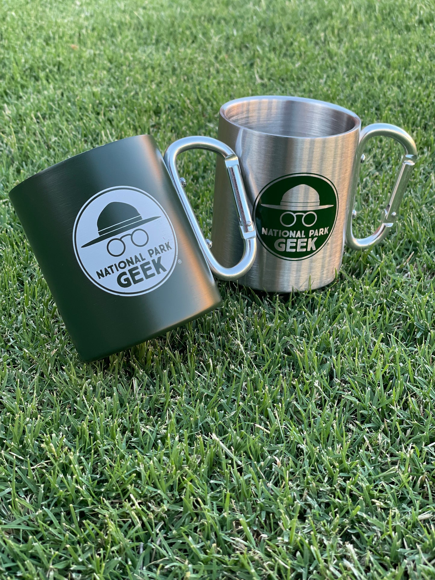 National Park Geek Carabiner Mug - Green