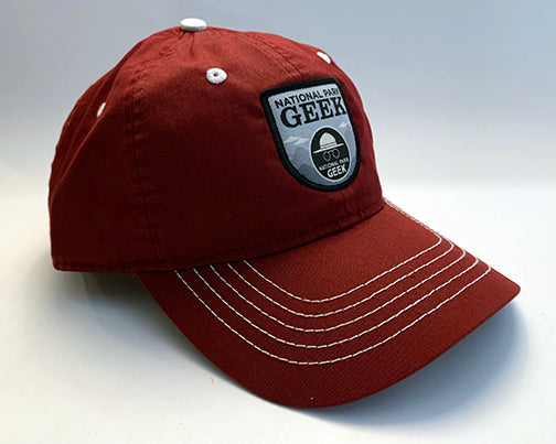 Dad Hat with NPG Shield Patch (Crimson)