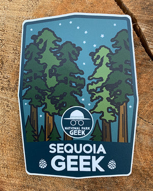 Sequoia Geek Nighttime Sticker (includes US shipping via USPS only)