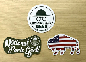 National Park Geek Sticker Pack (includes US shipping, via USPS only)