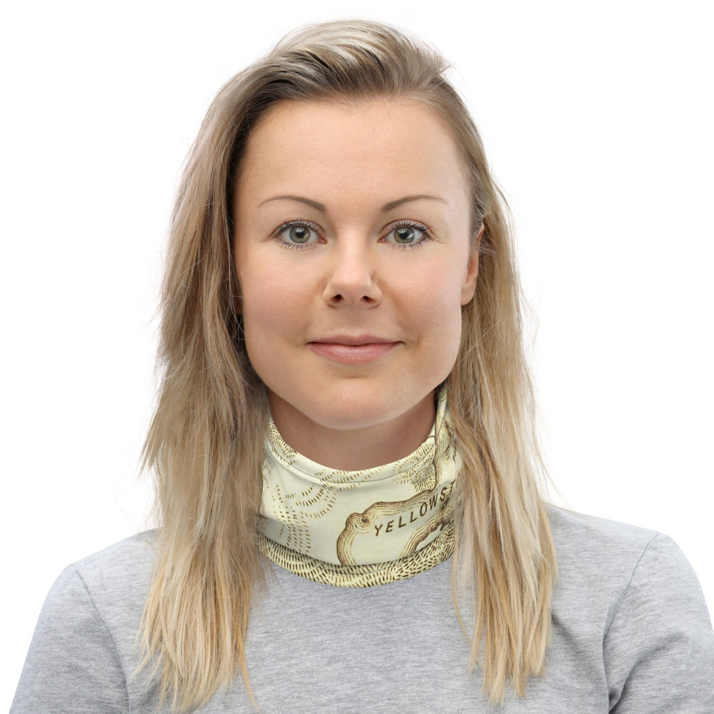 Yellowstone Map Neck Gaiter