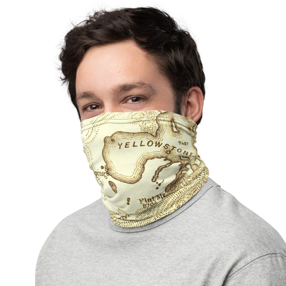 Yellowstone Map Neck Gaiter