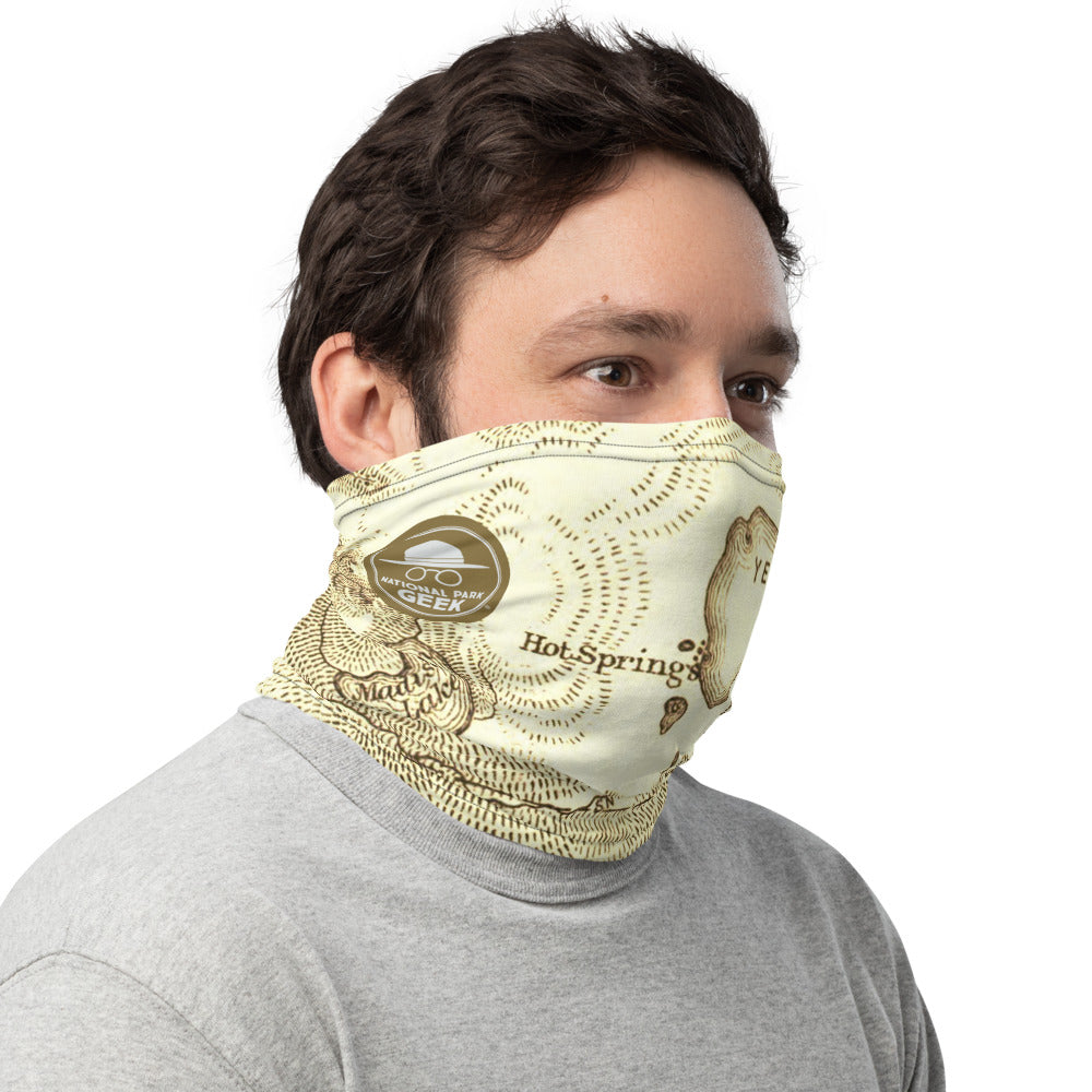 Yellowstone Map Neck Gaiter