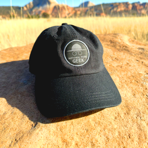 National Park Geek Black Hat (includes US shipping via USPS only)