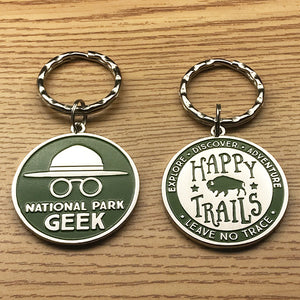 National Park Geek two-sided Keychain (includes US shipping via USPS only)