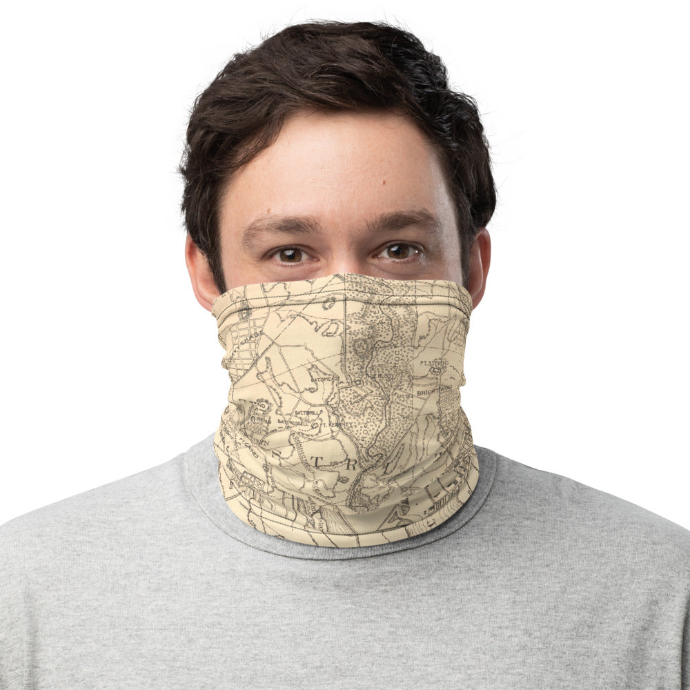 DC Civil War Defenses Map Neck Gaiter