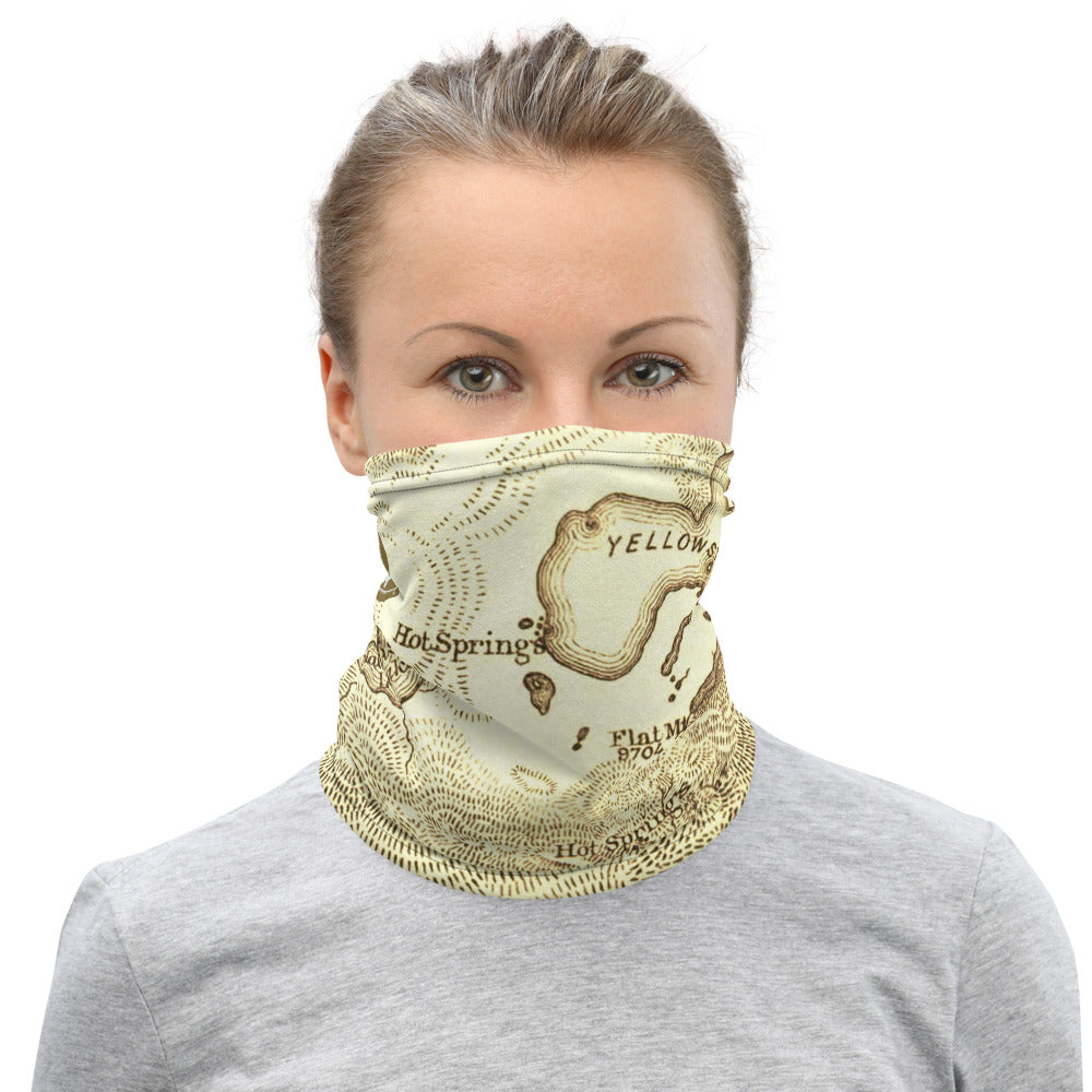 Yellowstone Map Neck Gaiter