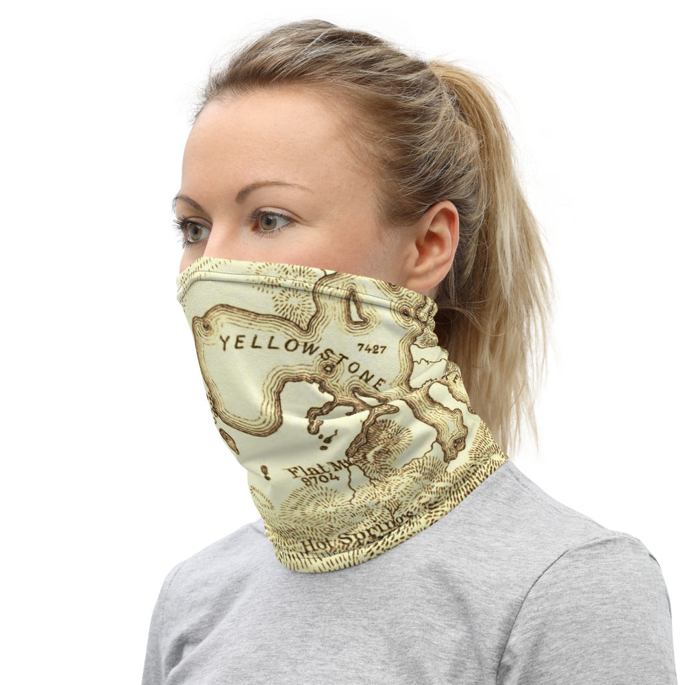 Yellowstone Map Neck Gaiter