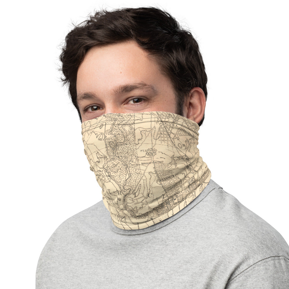 DC Civil War Defenses Map Neck Gaiter