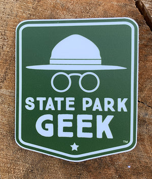 State Park Geek Sticker (includes US shipping via USPS only)